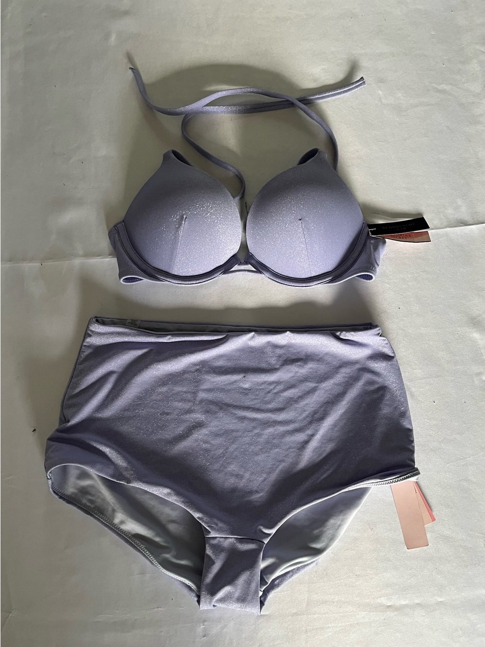 Victoria's Secret Swim  Swim Bikini Top 32A & Bottom S Lavender New